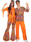 Perruque hippie brune
