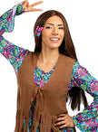 Perruque hippie brune
