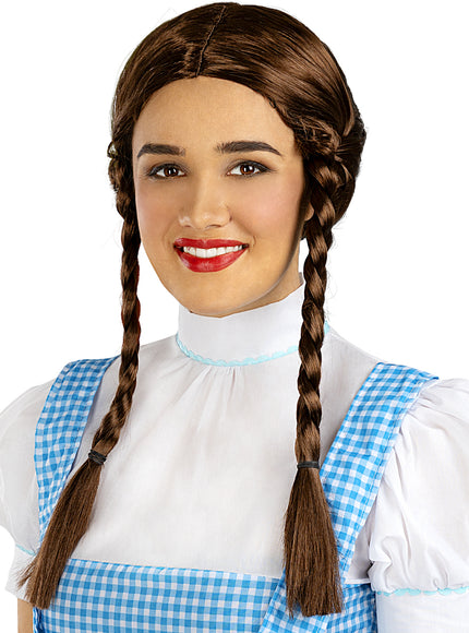 Perruque tresses brune femme