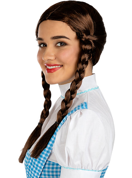 Perruque tresses brune femme