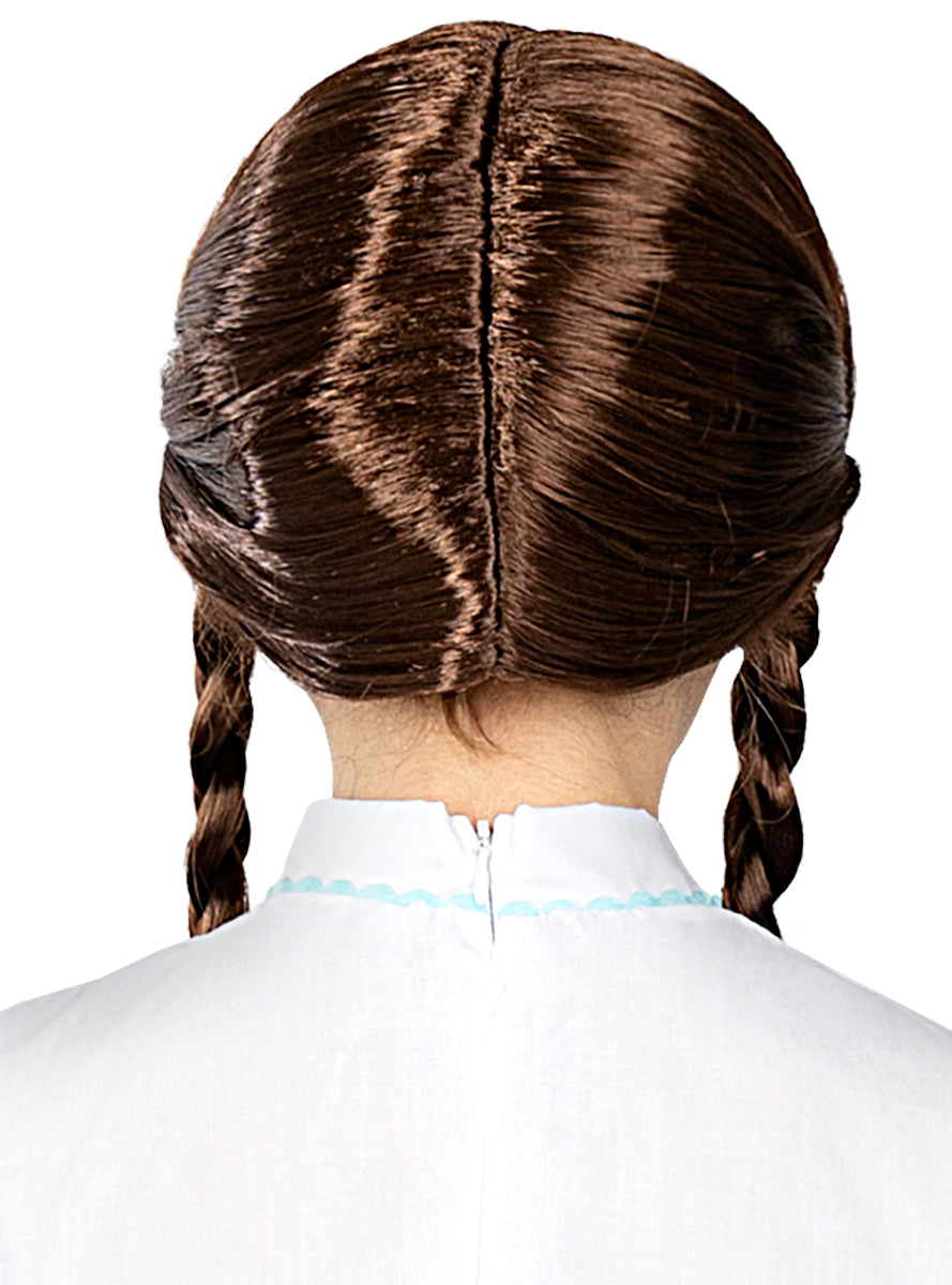 Perruque tresses brune fille