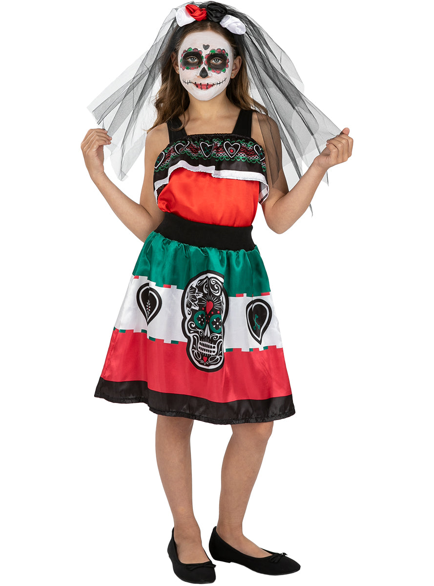 Déguisement Dia de los Muertos pour fille