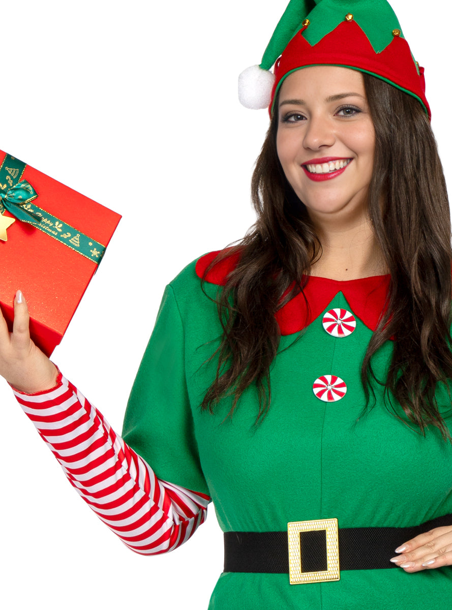 Costume d'elfe de Noël pour femmes grande taille