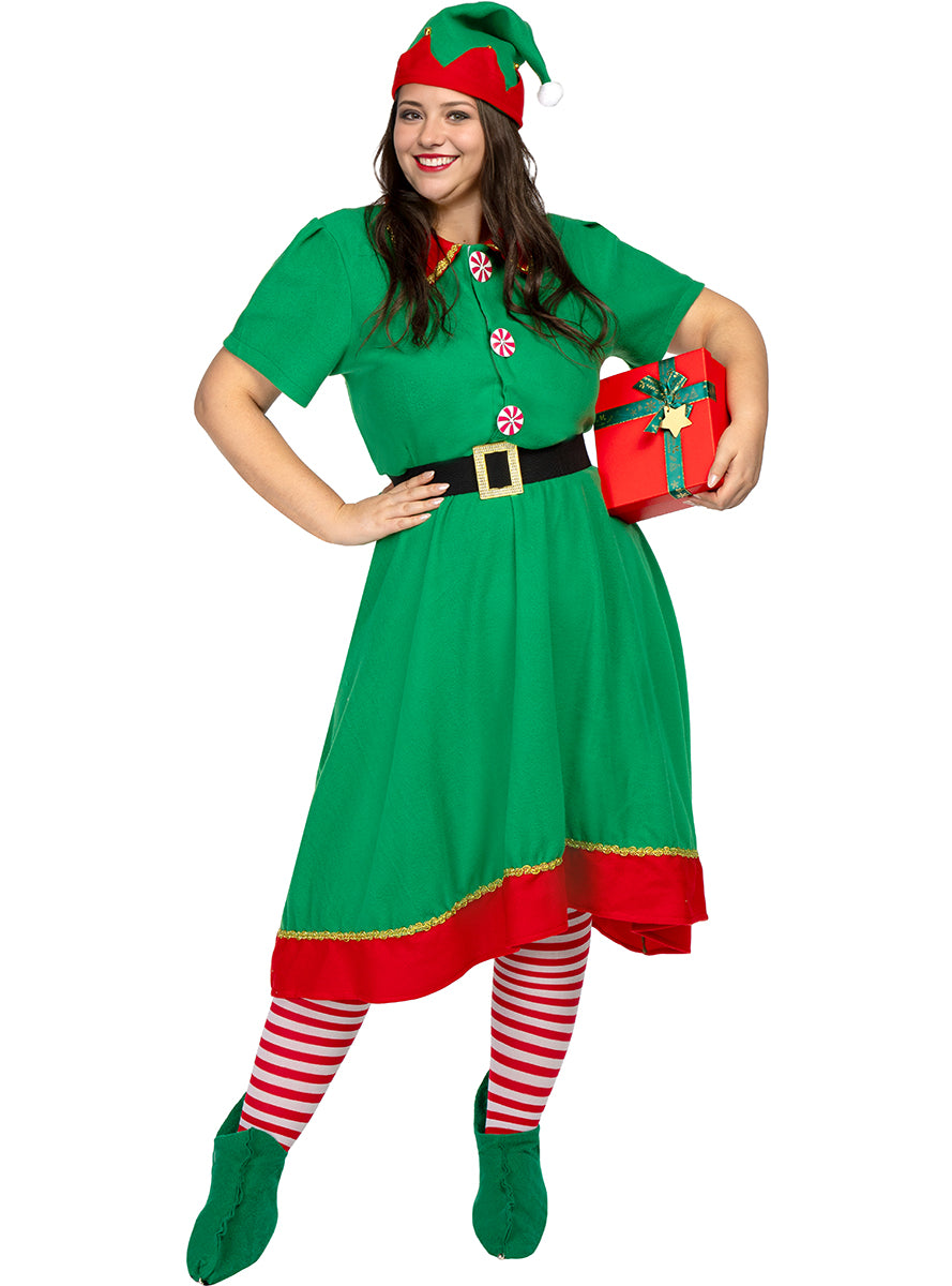 Déguisement lutin de noël pour femme grande taille