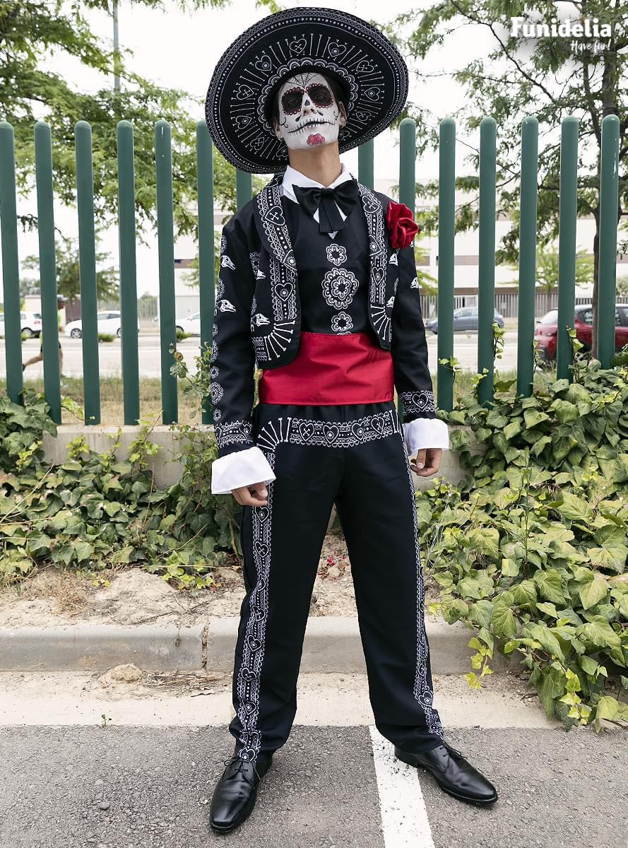 Déguisement Dia de los Muertos pour homme grande taille
