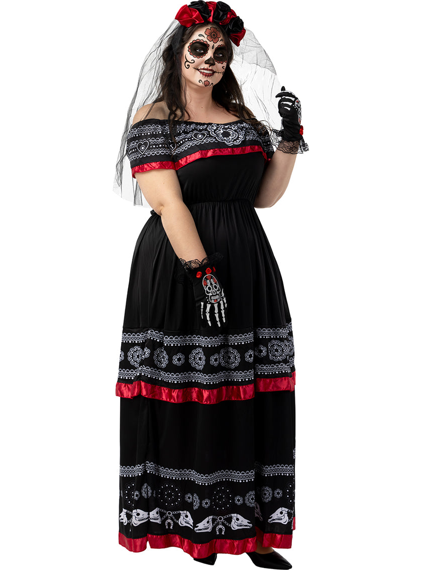 Déguisement Dia de los Muertos pour femme grande taille