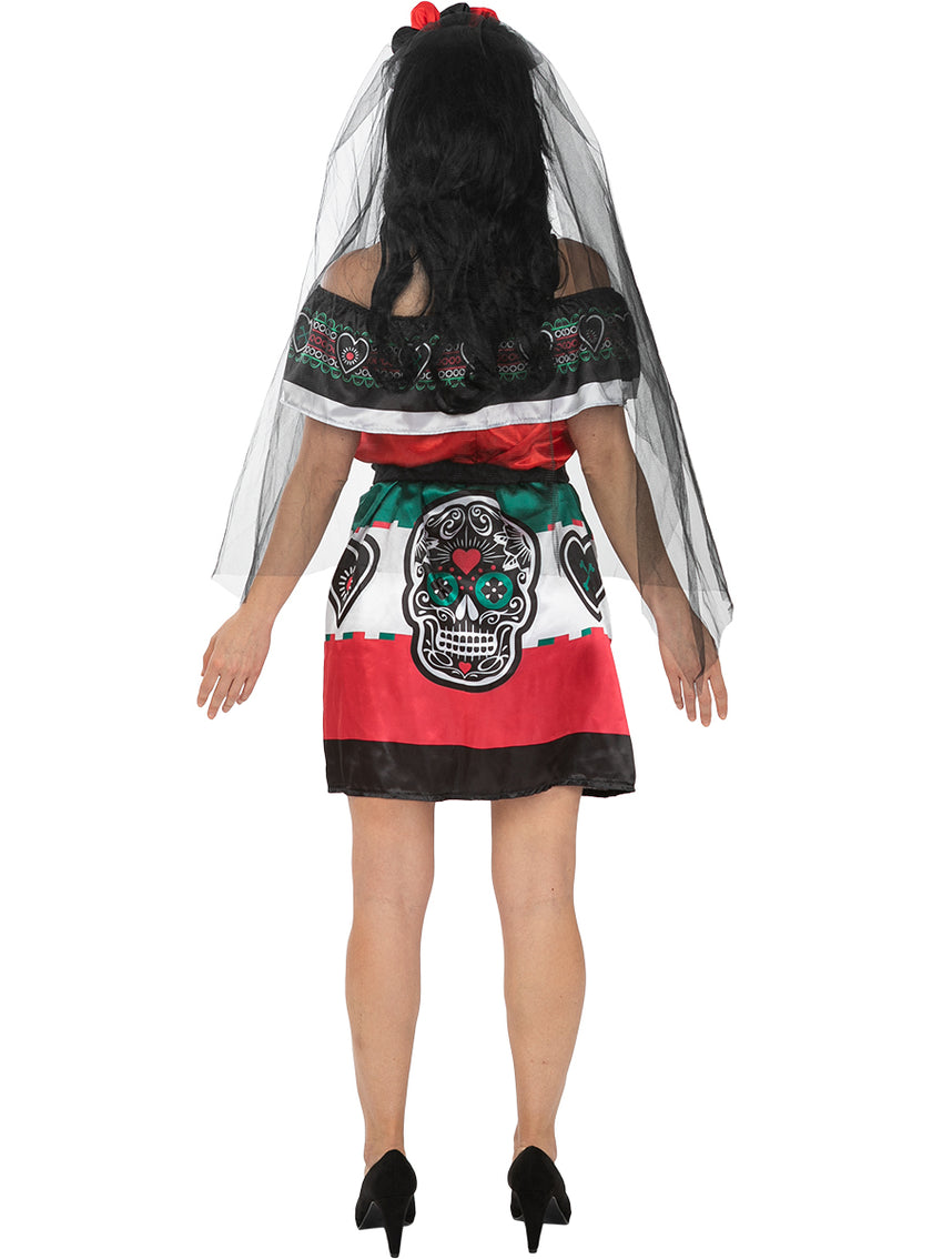 Déguisement Dia de los Muertos Mexico pour femme grande taille