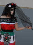 Déguisement Dia de los Muertos Mexico pour femme grande taille