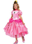 Déguisement Princesse Peach deluxe fille - Super Mario Bros