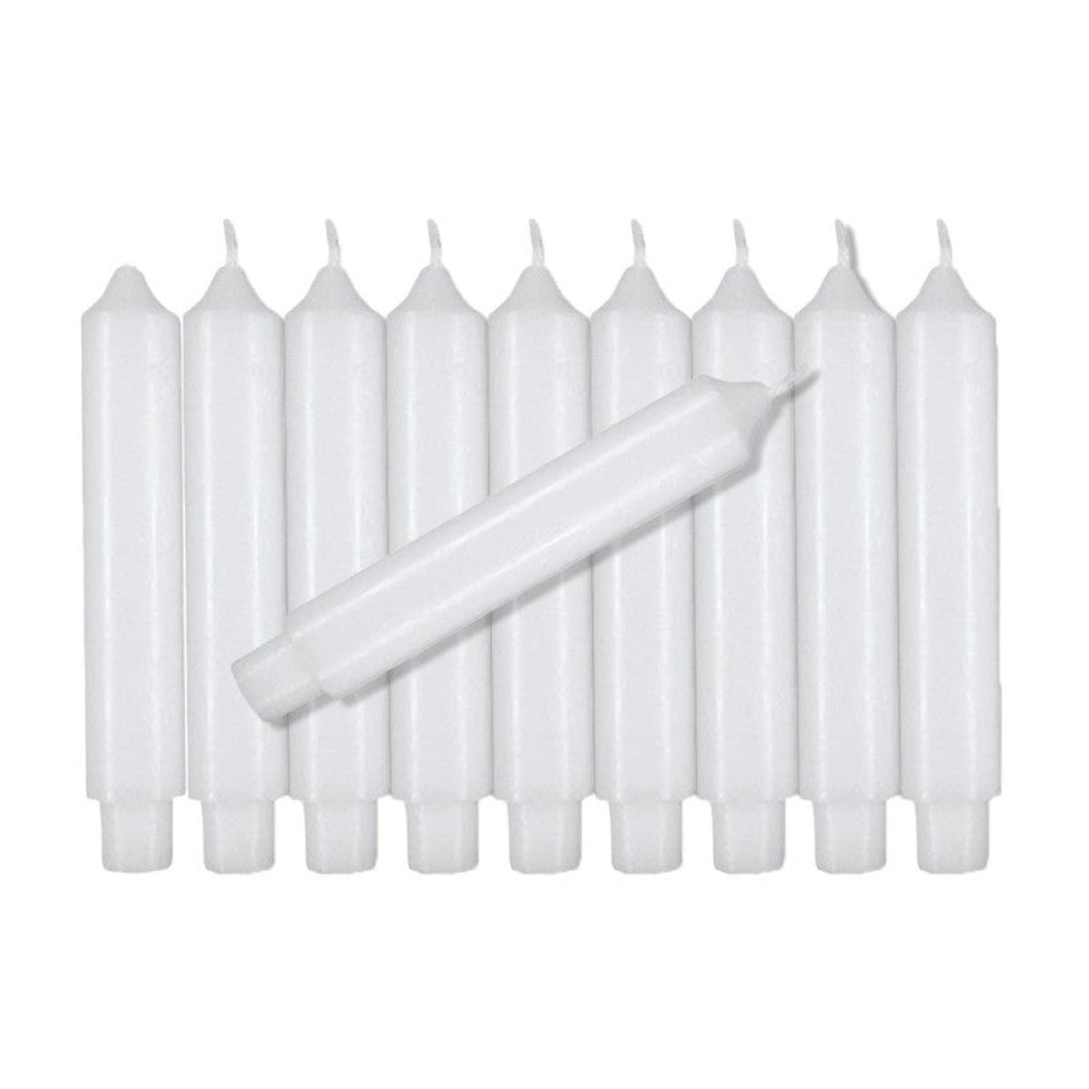 Lot de douze bougies blanches pour lampions