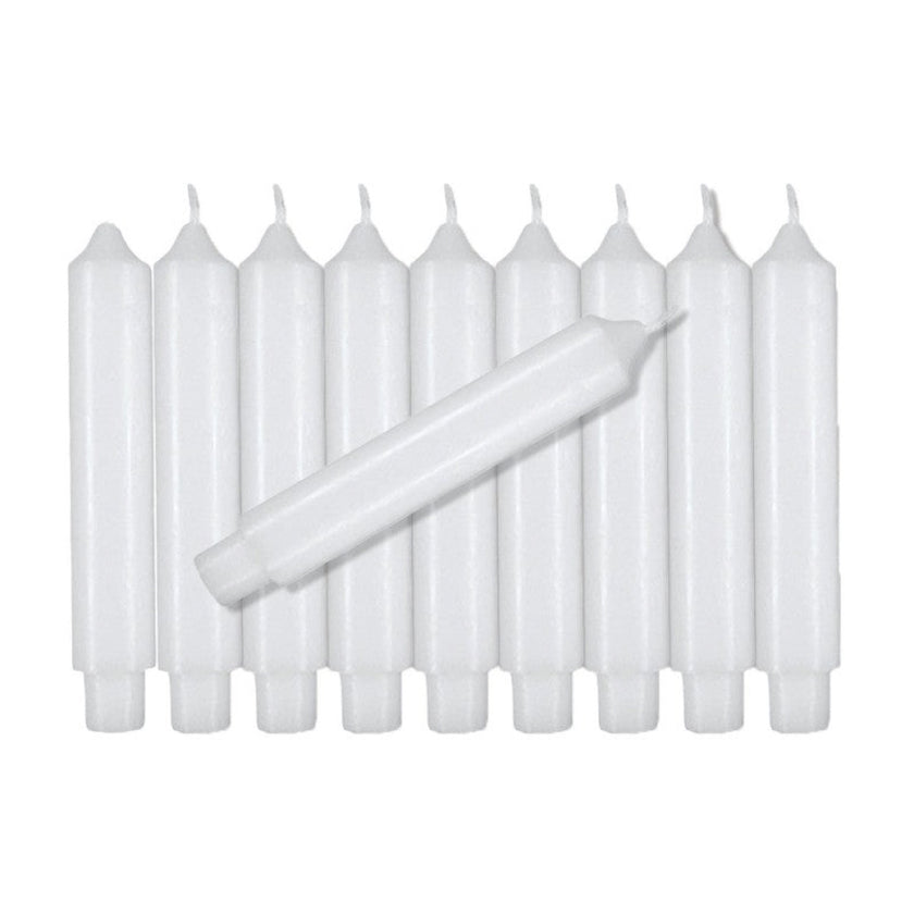 Lot de douze bougies blanches pour lampions