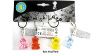 PORTE CLEF OURS 3CM CRISTAL