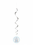 Kit de 3 spirales à suspendre bleu éléphants baby Shower - Blue Floral Elephant
