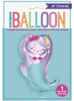 Ballon aluminium (74 cm) sirène - Sirène sous l’Océan