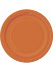 8 petites assiettes oranges (18 cm) - Gamme couleur unie