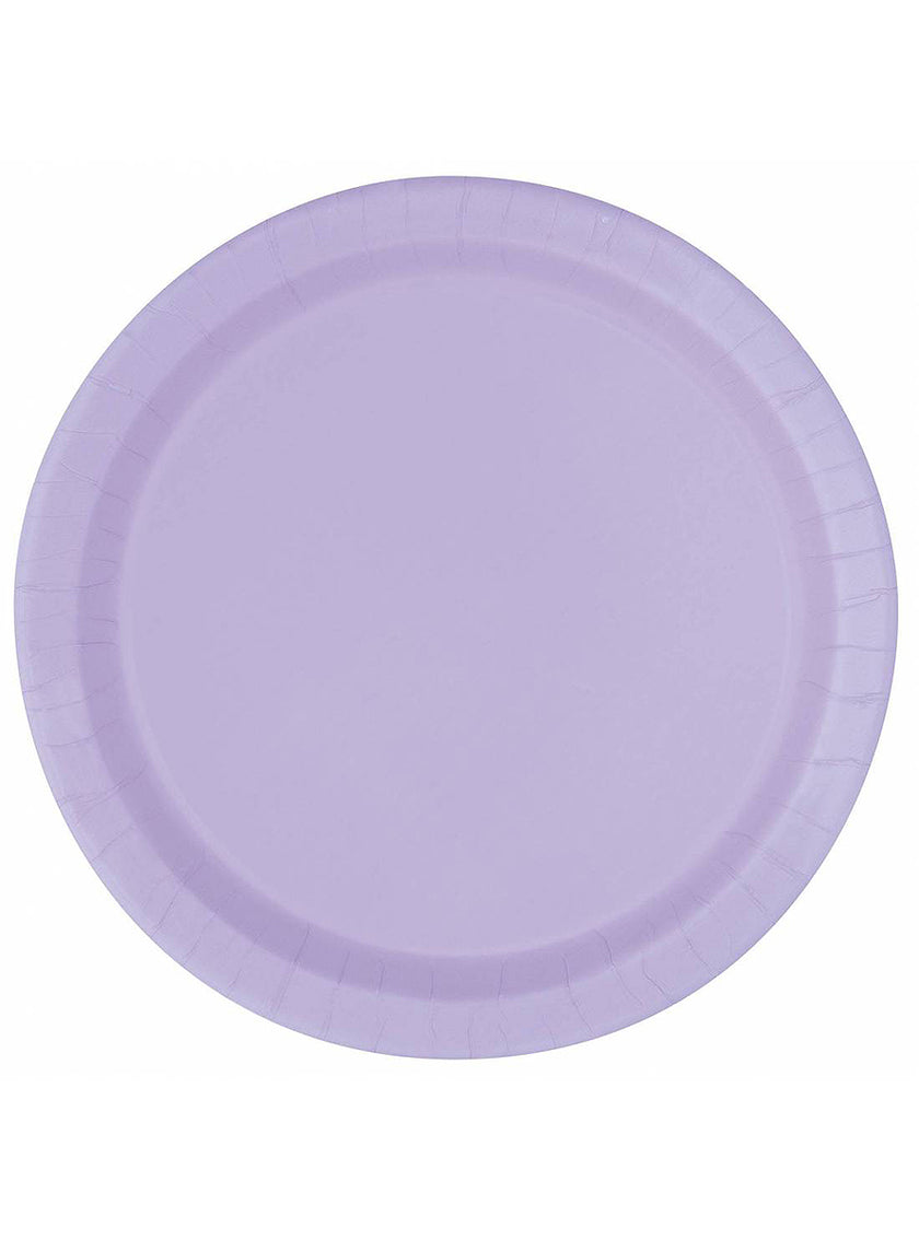 8 petites assiettes lilas (18 cm) - Gamme couleur unie