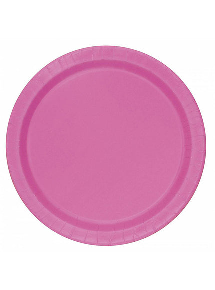 8 assiettes roses petites (18 cm) - Ligne Couleurs de Base