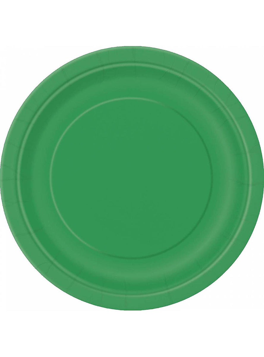 8 petites assiettes vertes émeraudes (18 cm) - Gamme couleur unie