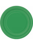 8 assiettes vertes émeraudes (23 cm) - Gamme couleur unie