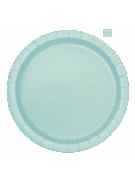 20 assiettes petites vert menthe (18 cm)