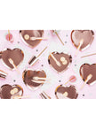 6 assiettes cœur rose gold (21x19cm)