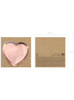 6 assiettes cœur rose gold (21x19cm)