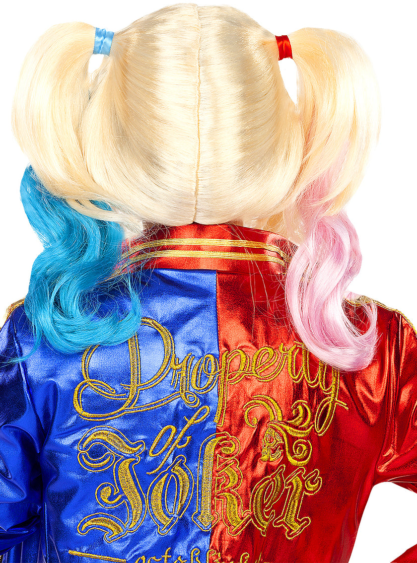 Déguisement Harley Quinn femme avec perruque et batte gonflable - Suicide Squad