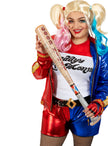 Déguisement Harley Quinn femme avec perruque et batte gonflable grande taille - Suicide Squad