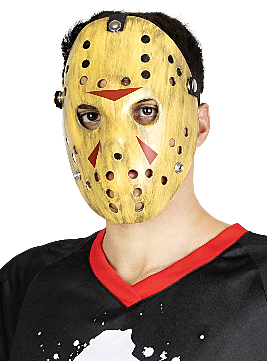 Déguisement de Jason Vendredi 13 hockey pour homme avec machette