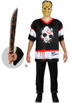 Déguisement de Jason Vendredi 13 hockey pour homme avec machette grande taile