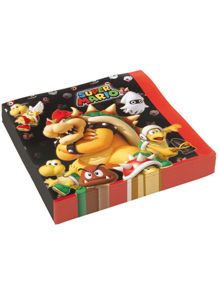 20 serviettes (33x33cm) Super Mario Bros