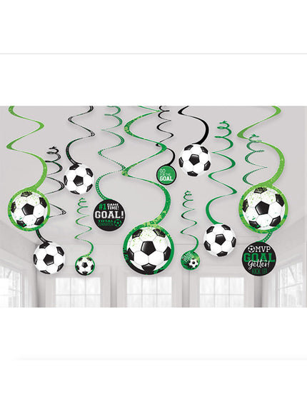 12 spirales à suspendre football