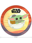 8 assiettes The Mandalorian (23cm) - Star Wars