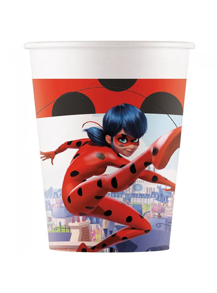 8 gobelets Ladybug (200ml) - Miraculous : Les Aventures de Ladybug et Chat Noir