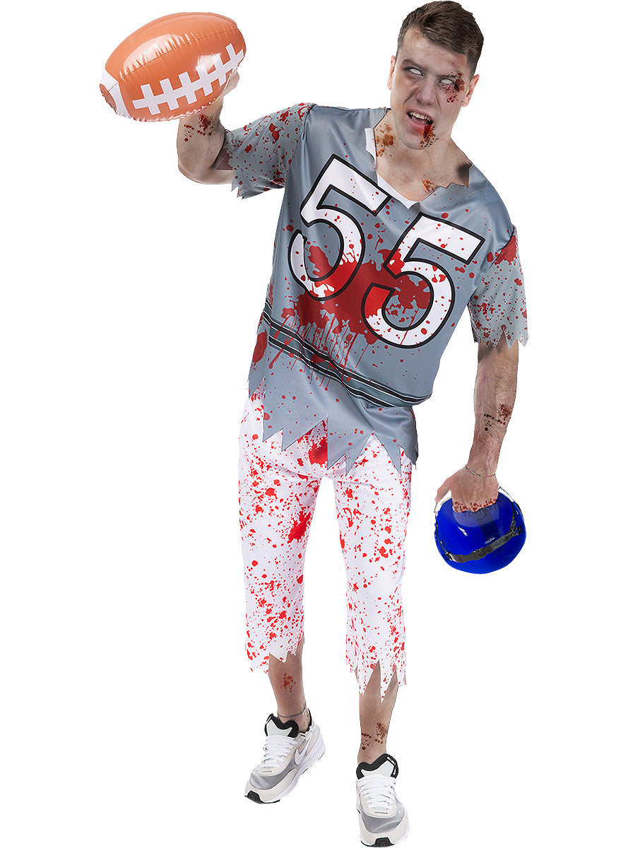 Déguisement footballeur américain zombie homme