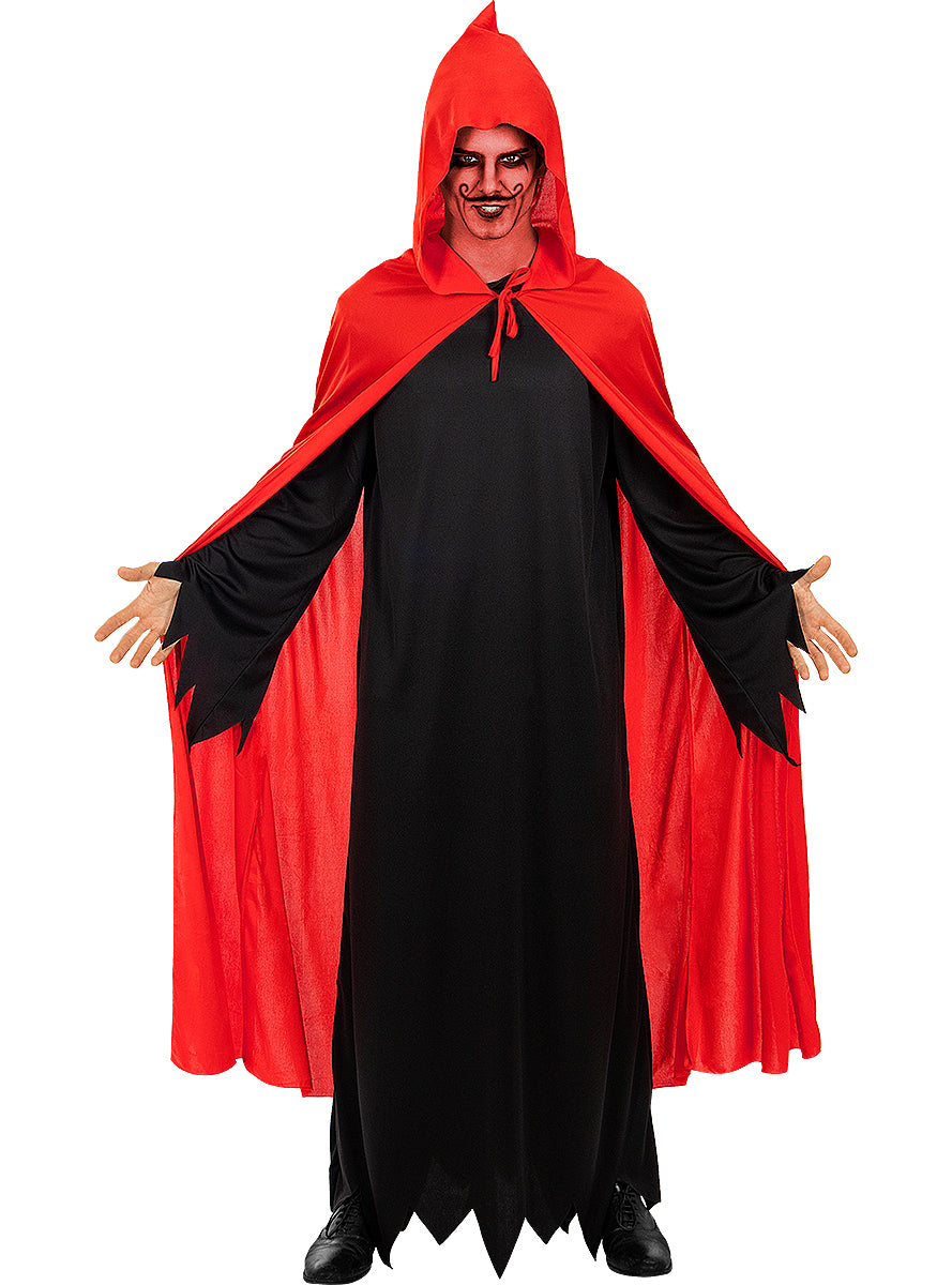 Cape diable rouge adulte