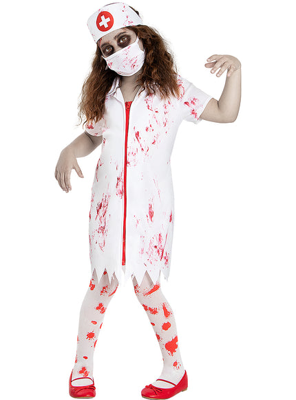 Collants zombie en sang fille