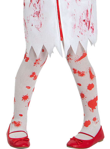Collants zombie en sang fille