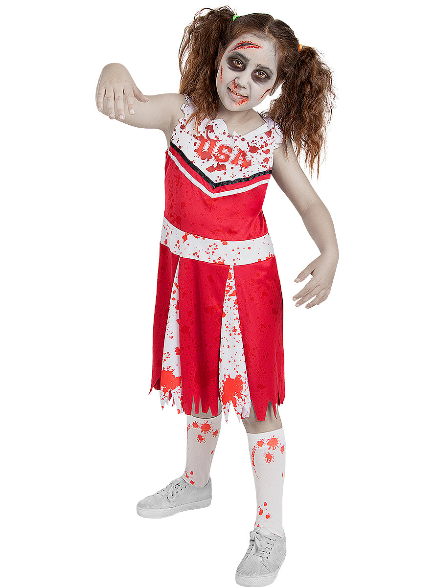 Déguisement pompom girl zombie fille