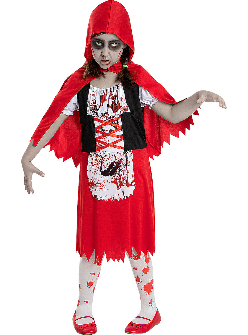 Déguisement Chaperon rouge zombie fille
