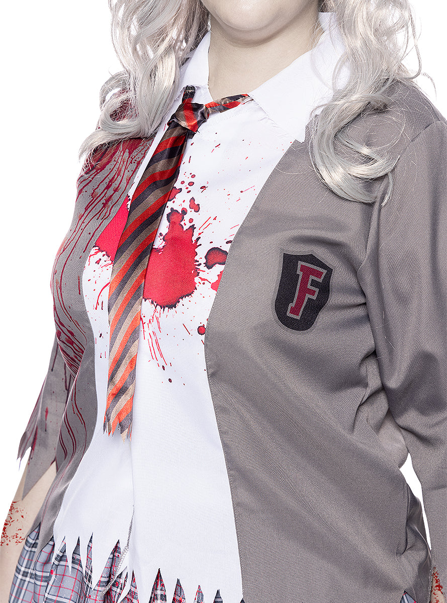 Déguisement étudiant zombie femme grande taille