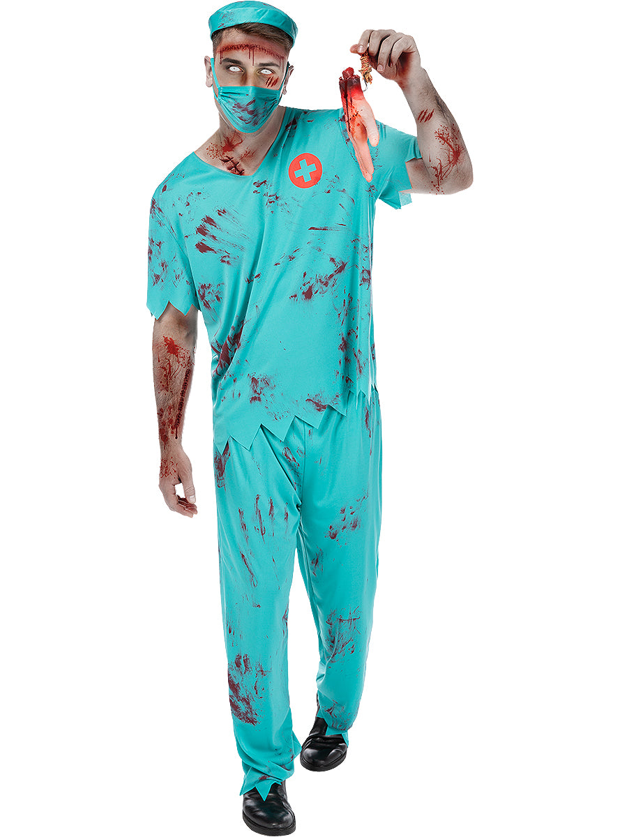 Déguisement médecin chirurgien zombie homme grande taille