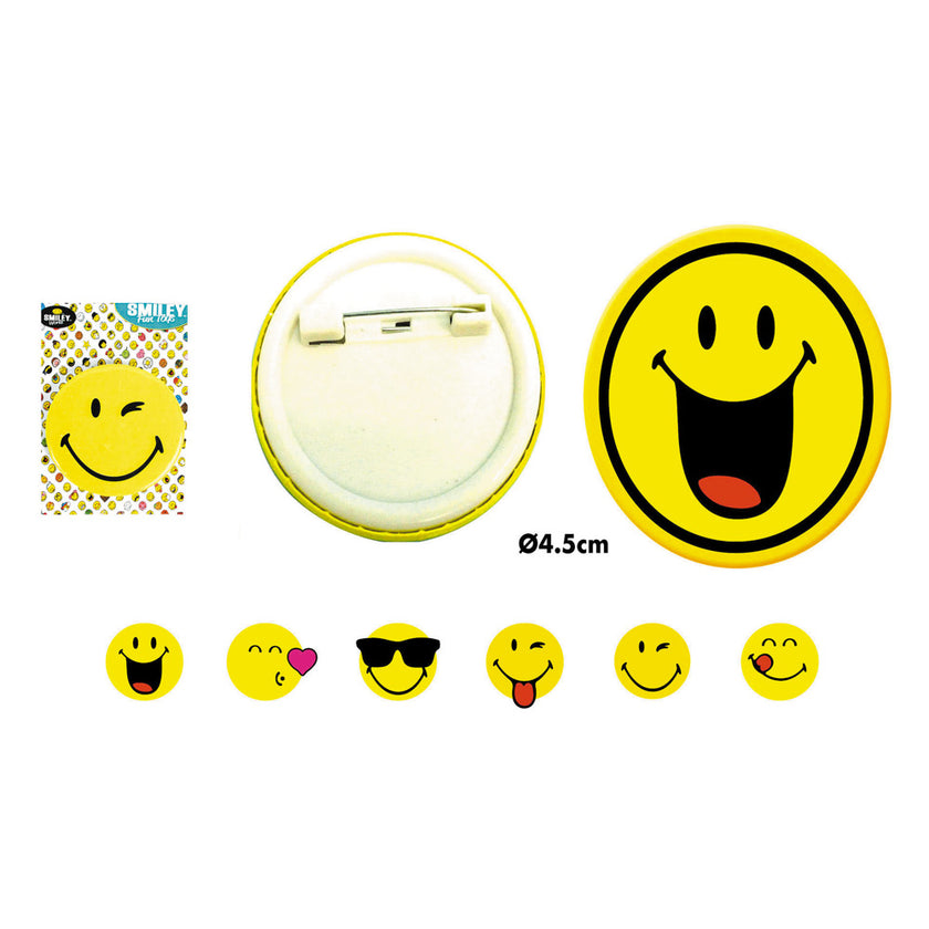 BROCHE 4.5CM SMILEY