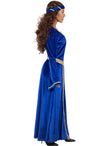 Déguisement Princesse Médiévale bleue femme