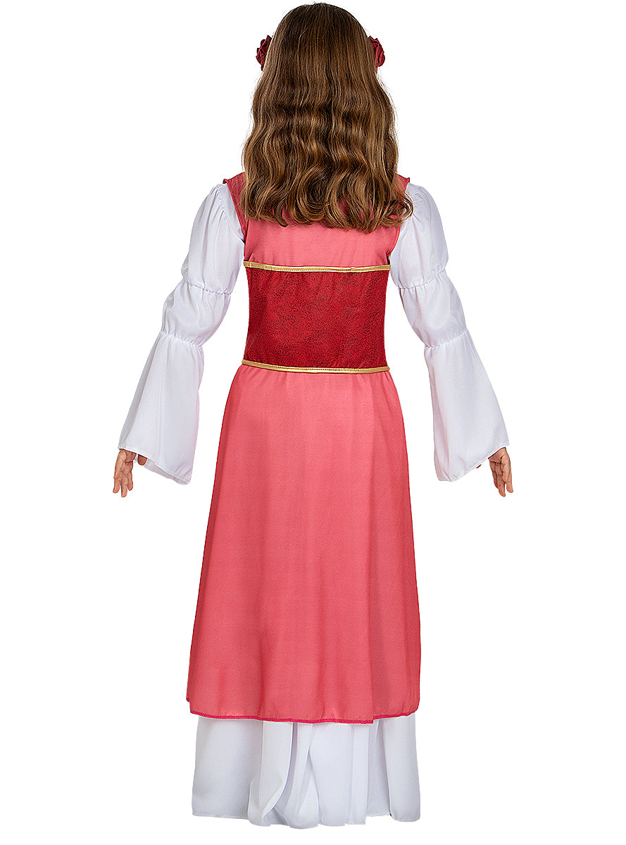 Déguisement princesse médiévale fleurie fille