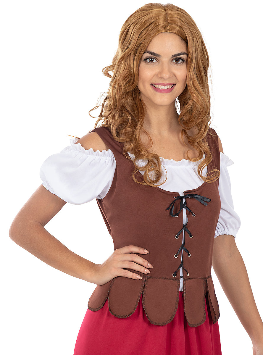 Déguisement aubergiste médiévale classique femme