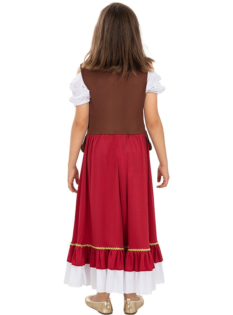 Déguisement aubergiste médiévale classique fille