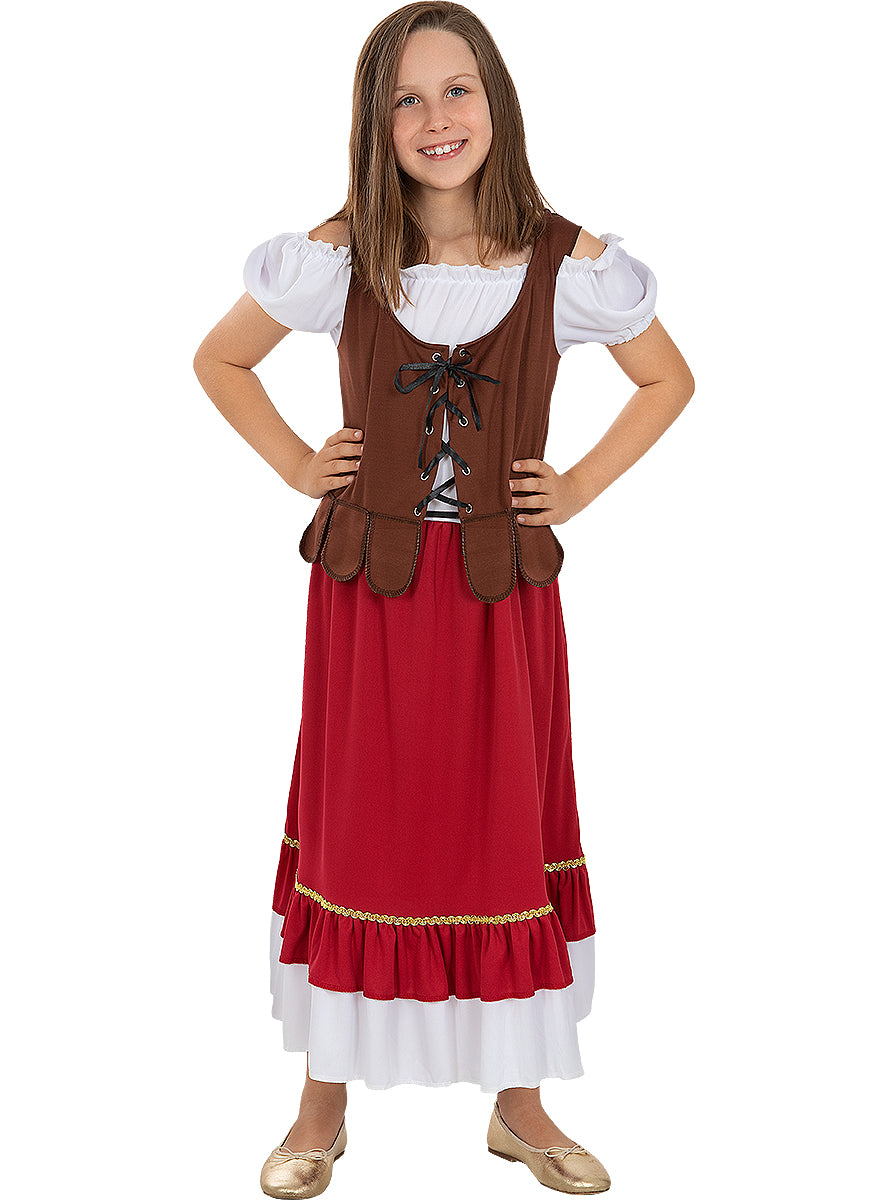 Déguisement aubergiste médiévale classique fille