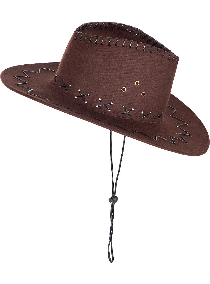 Chapeau cowboy marron adulte
