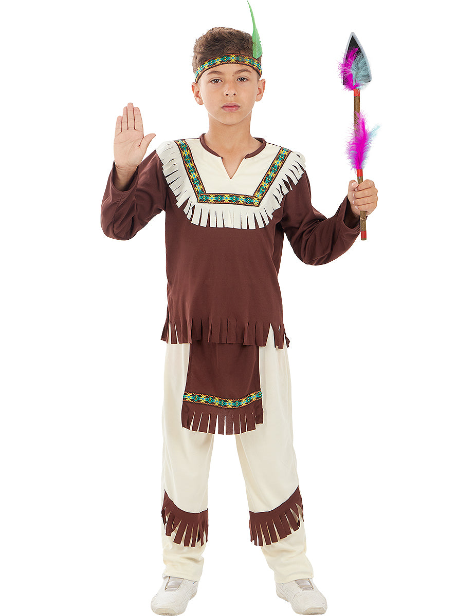 Lance d'indien avec plumes